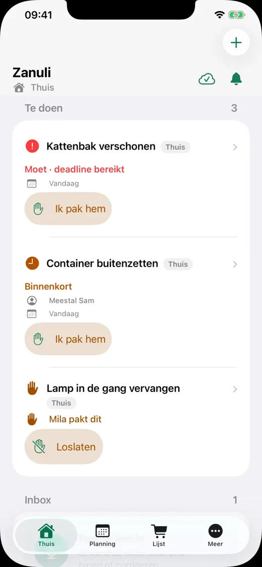 Real iPhone interface with fictional demo data